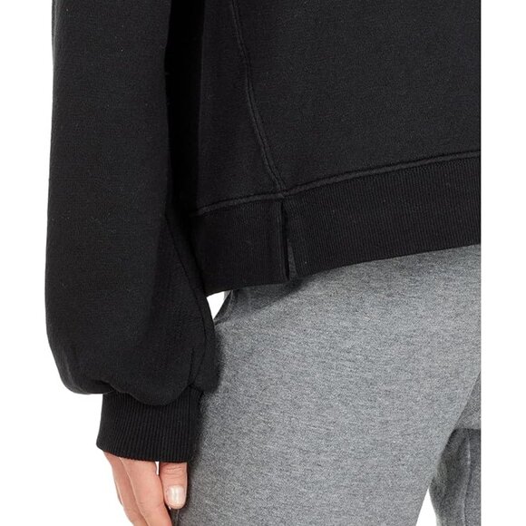 Madewell MWL Airyterry Hoodie Womens 1X Black Cotton Sweatshirt - Picture 6 of 9